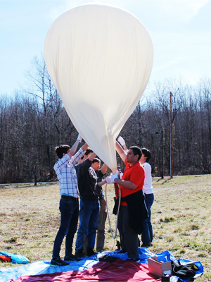 a high-altitude weather balloon