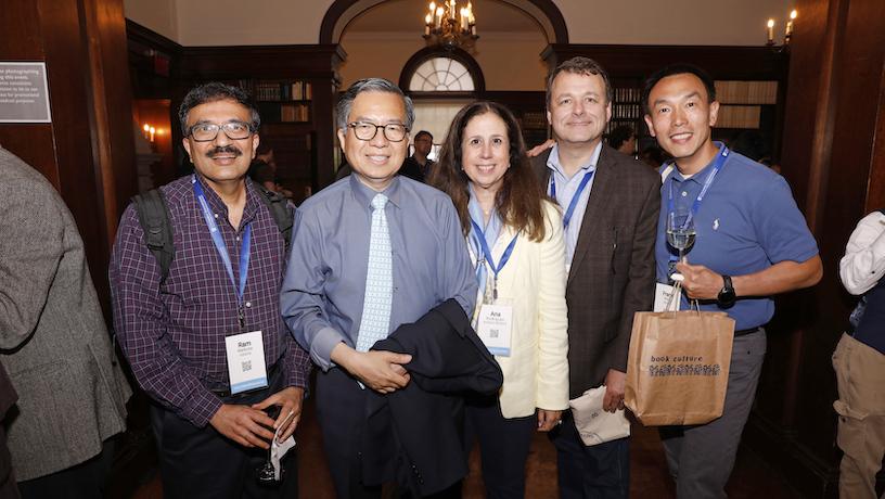 Columbia Engineering Dean Shih-Fu Chang with master's and doctoral alumni