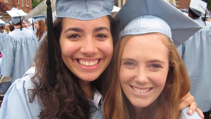 Zila Acosta-Grimes and Lauren Pulley at the 2011 Columbia commencement