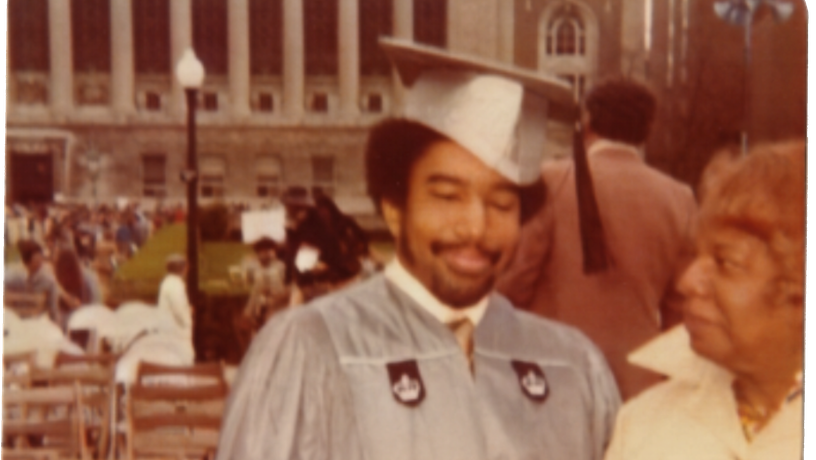 Lanny Smoot in his Columbia Engineering regalia at commencement.