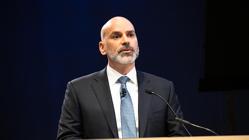Shawn Edwards (SEAS BS’90, MS’95), chief technology officer at Bloomberg, emphasized that AI tools aren’t new to the financial sector. 