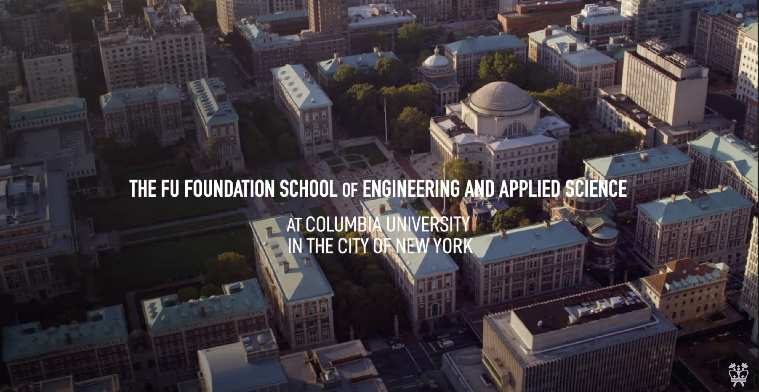 Aerial view of Columbia University campus