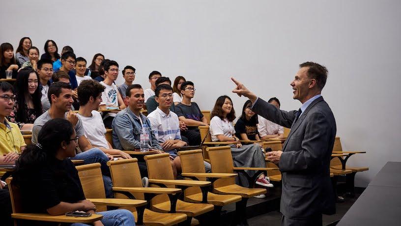 Chuck Garcia teaching a course