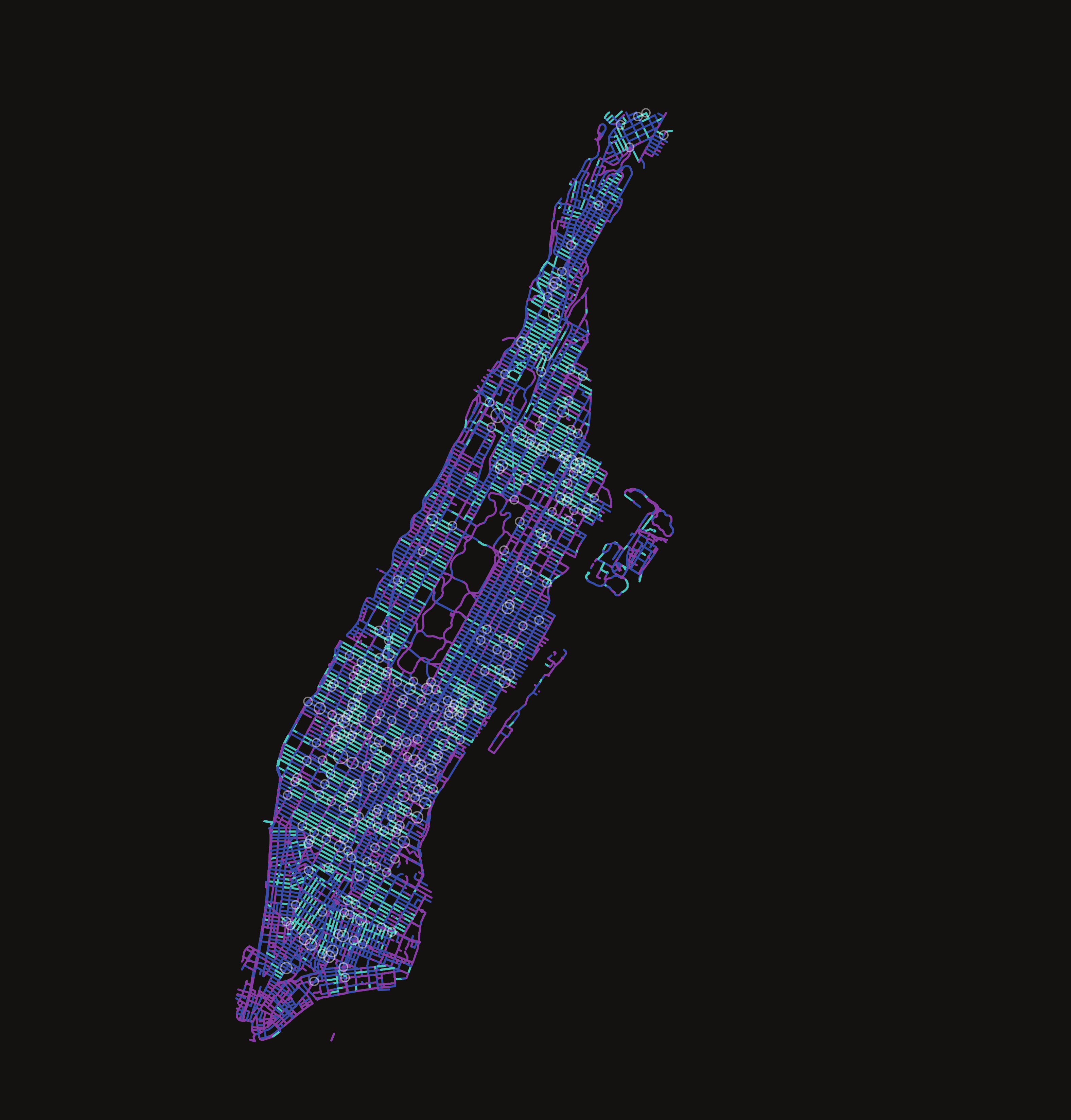 Manhattan wireframe image