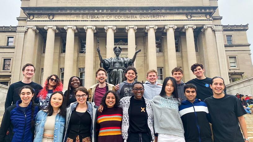 Students from the space initiative in a group