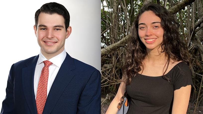 Ahmet Cem Karadeniz, valedictorian, and Maya Venkatraman, salutatorian