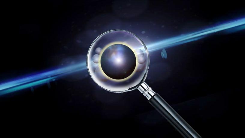 Like a magnifying glass zooming in on an object