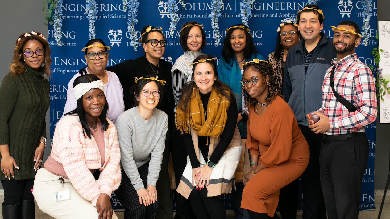 Columbia Engineering staff posing for a photo