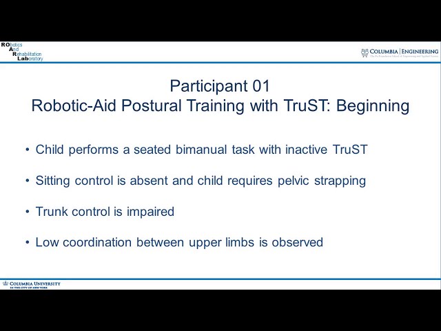 Seated Postural and Reaching Control Training with the Trunk Support Trainer (TruST)