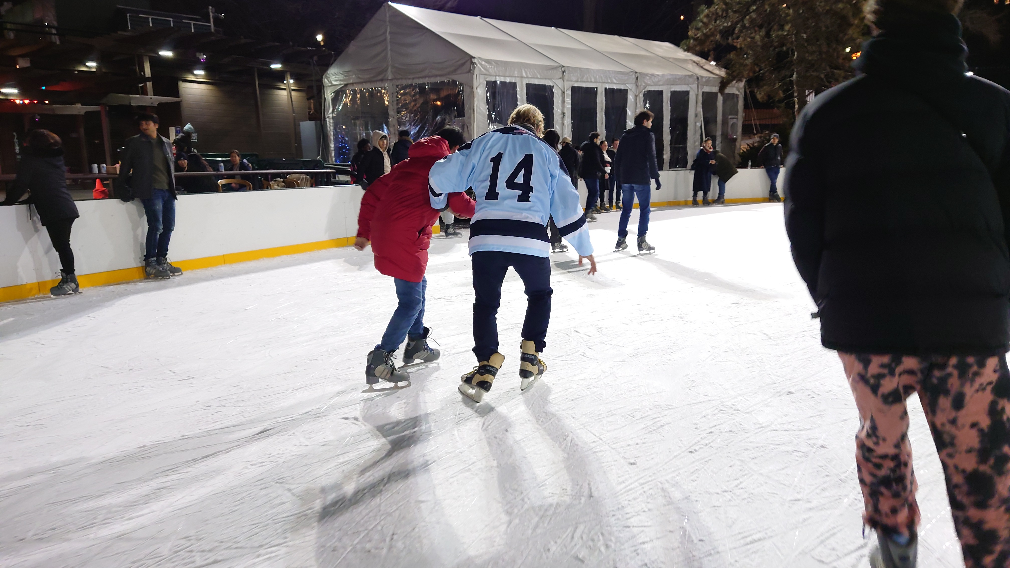 people ice skating