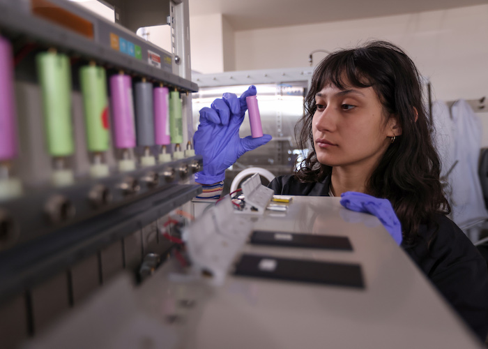 Image of researcher in a lab at Columbia Engineering