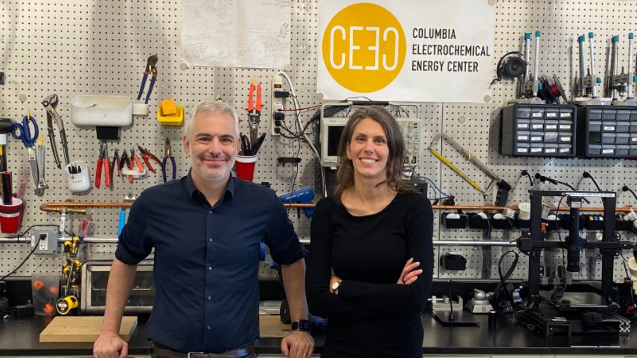 Dan Steingart (left) and Lauren Marbella are co-leading a research team as part of the DOE's Energy Storage Research Alliance (ESRA), focused on addressing the nation’s most pressing battery challenges