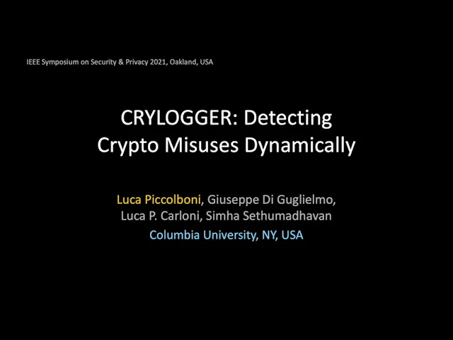 CRYLOGGER_ Detecting Crypto Misuses Dynamically