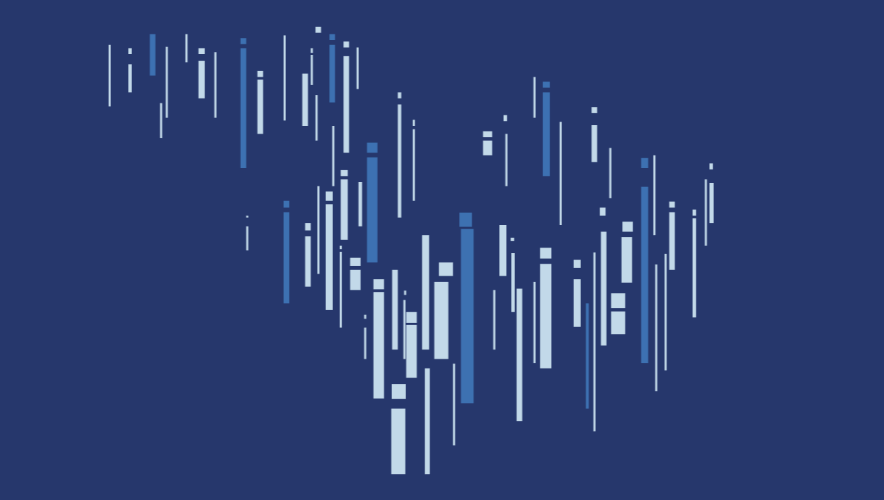 Abstract lines over a blue background