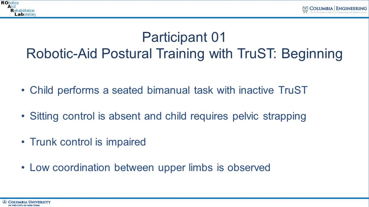 Seated Postural and Reaching Control Training with the Trunk Support Trainer (TruST)