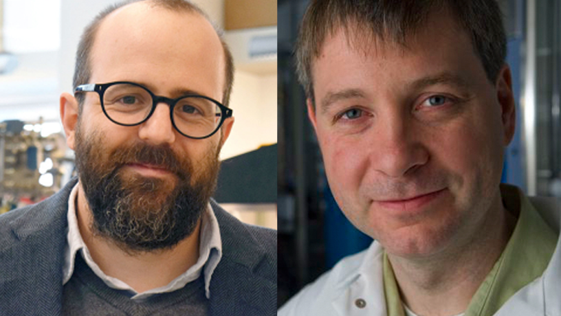 (Left) Cory Raymond Dean, Professor of Physics, department of physics. (Right) James Hone, Wang Fong-Jen Professor and chair of mechanical engineering.