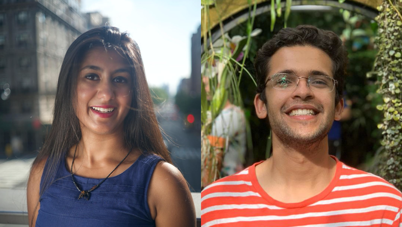 Portrait image of Arya Rao (left) and Kanav Kalucha (right)