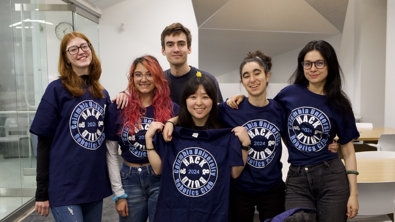 Columbia Engineering students at the Hack and Build competition