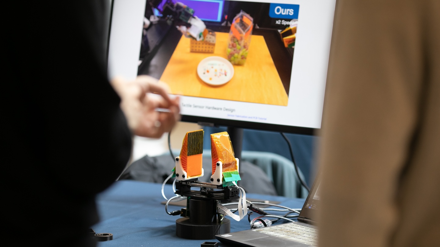 The Yunzhu Li lab demonstrate a high-res, flexible, and scalable tactile sensor and how it enables robots to "feel" the objects they interact with