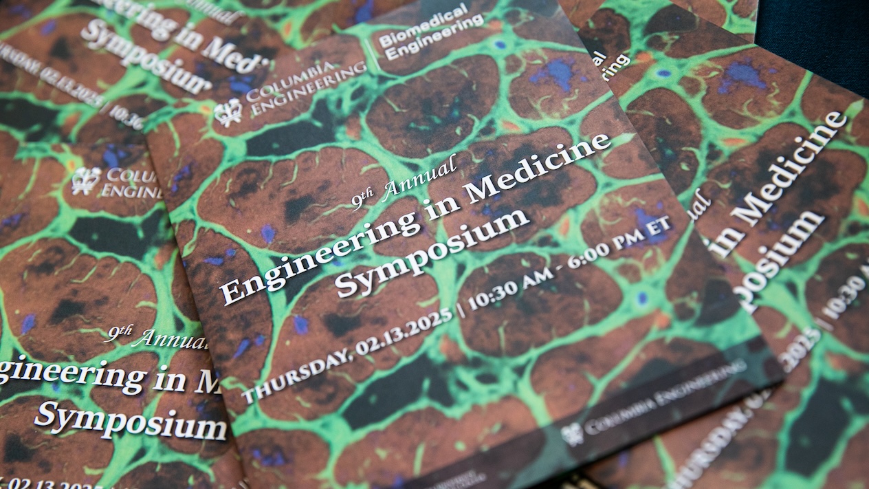Pamphlets that read "9th Annual Engineering in Medicine Symposium"