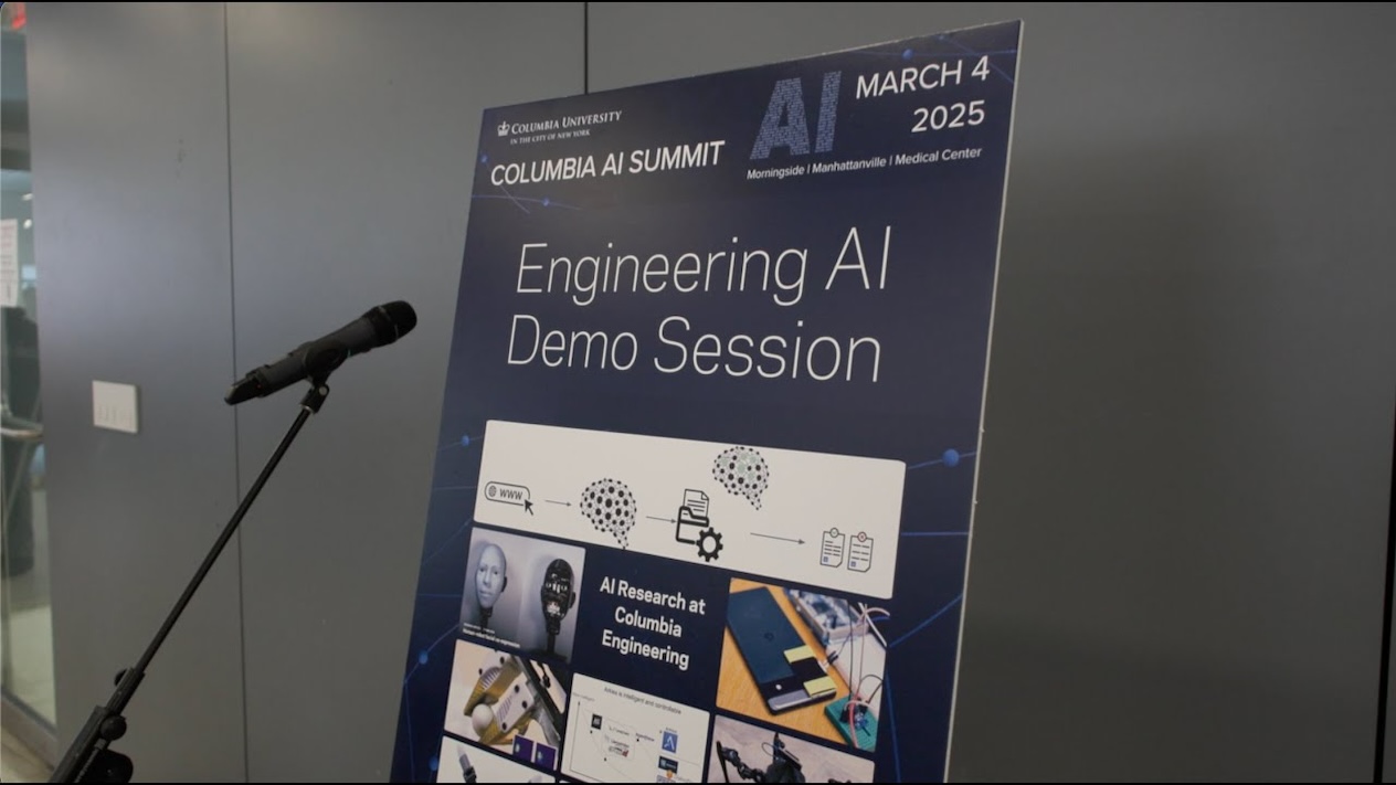 Welcome sign that reads "Engineering AI Demo Session"