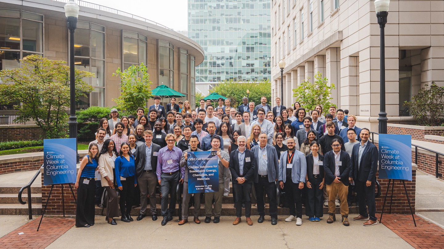 The attendees at the Columbia Electrochemical Energy Center’s annual symposium.