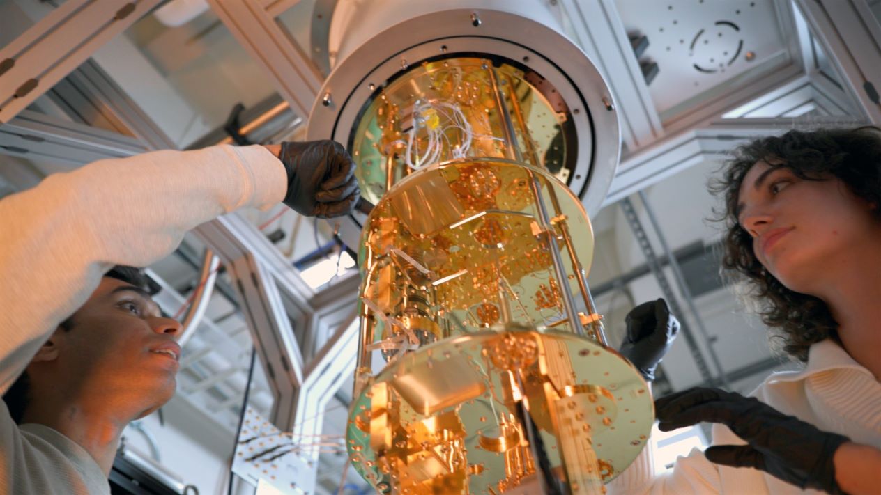 A quantum device in the Zhang lab.