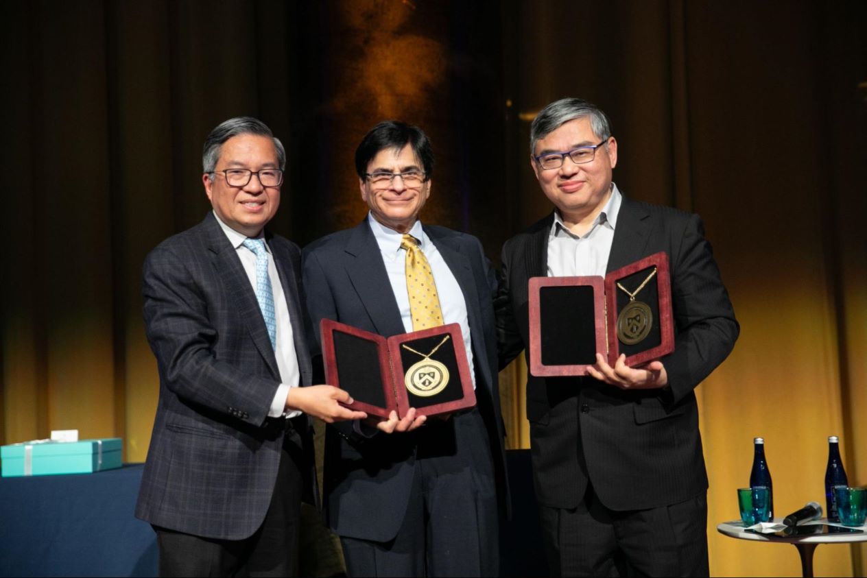 Left to right: Shih-Fu Chang, Steven Feiner, Fermi Wang