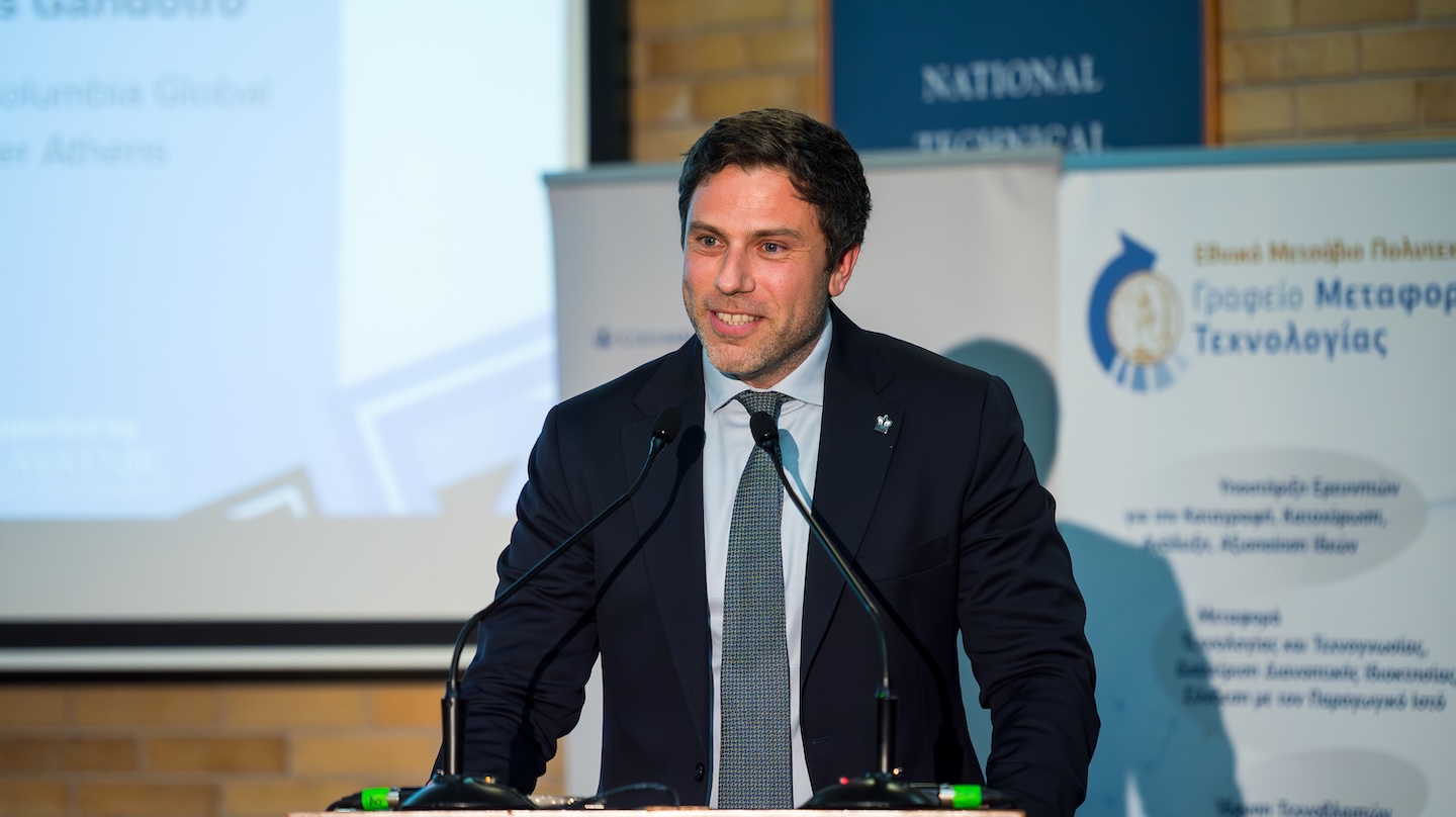 speaker giving presentation