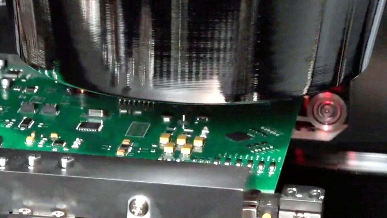 Columbia’s Micro Phase Shifting 3D imaging method in action in a visual inspection system developed by Omron.