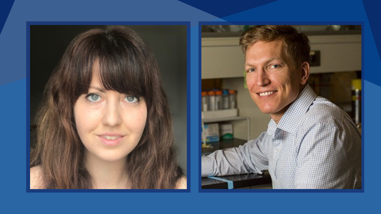 Headshots of Kara Lamb and Kyle Bishop