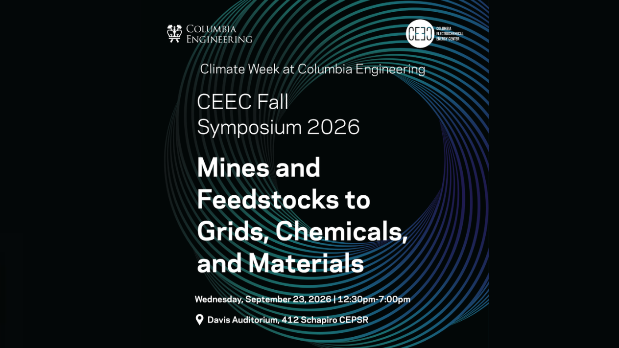 CEEC Fall Symposium 2026: Mines and Feedstocks to Grids, Chemicals, and Materials event graphic.