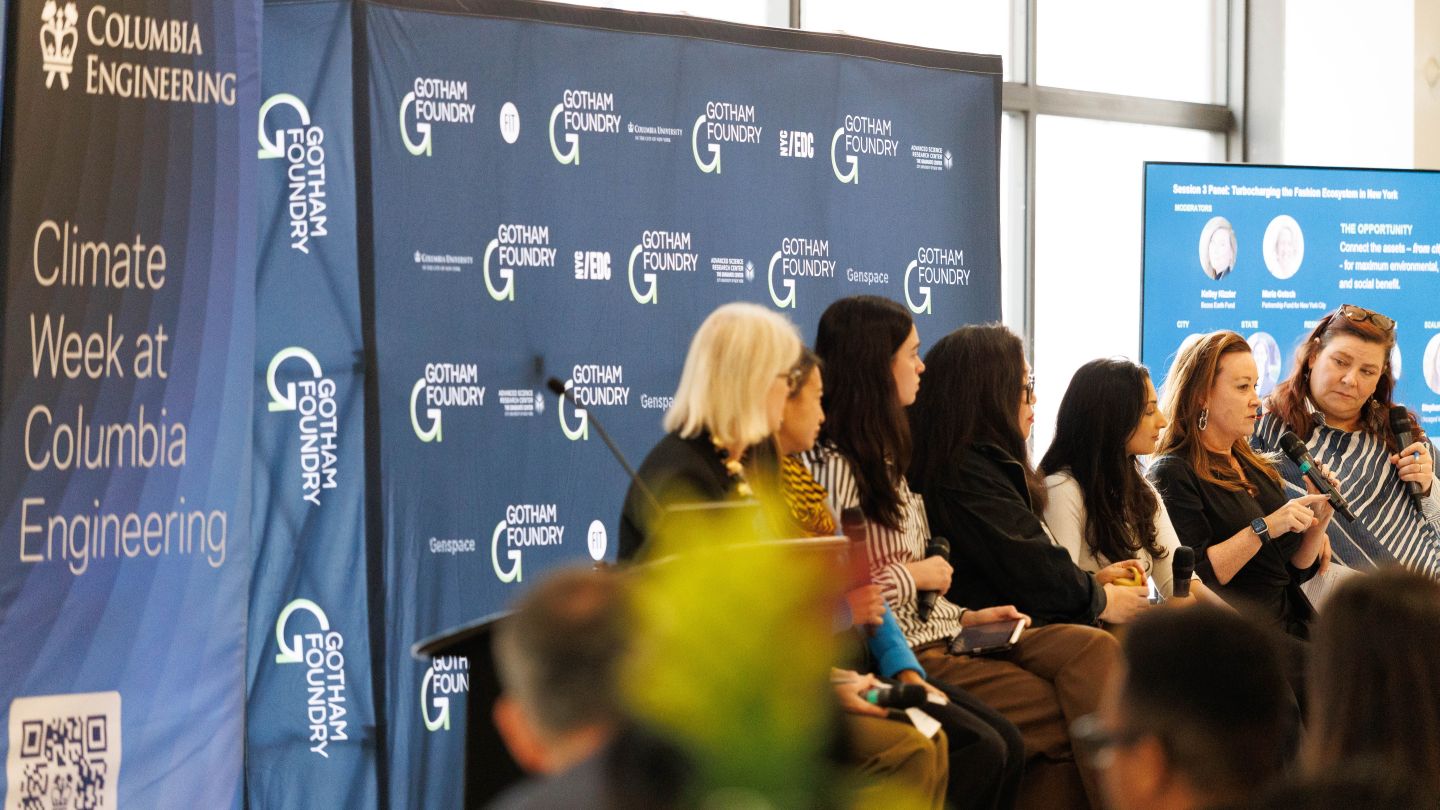 Panelists participating in the “Turbocharging the Fashion Ecosystem in New York” session at the Gotham Foundry symposium.