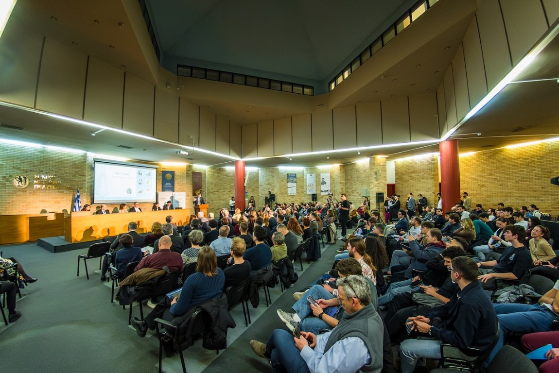 Columbia and the National Technical University of Athens hosted a successful and celebratory launch event to debut the new Lab to Market program in Greece. Credit: Courtesy of NTUA
