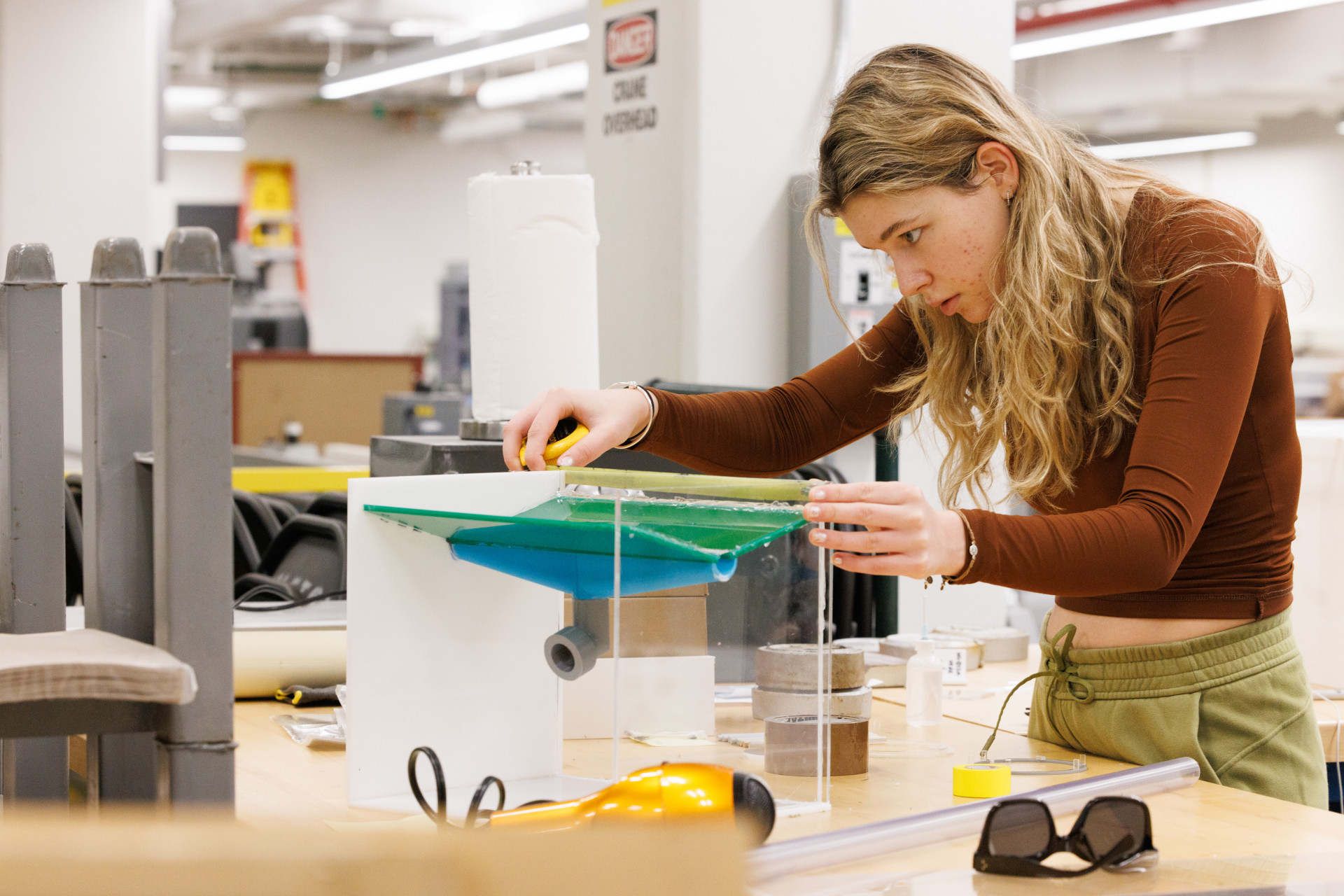Student working laboratory