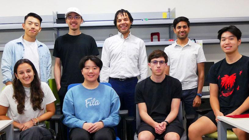 Members of the reserach group pose for a photo. 