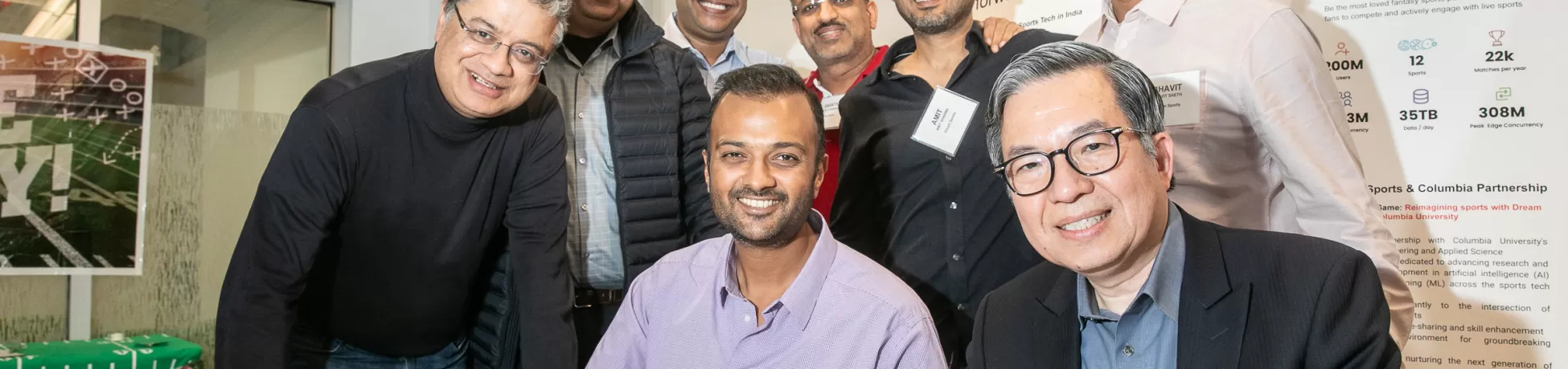 A group of engineers posing for a photo