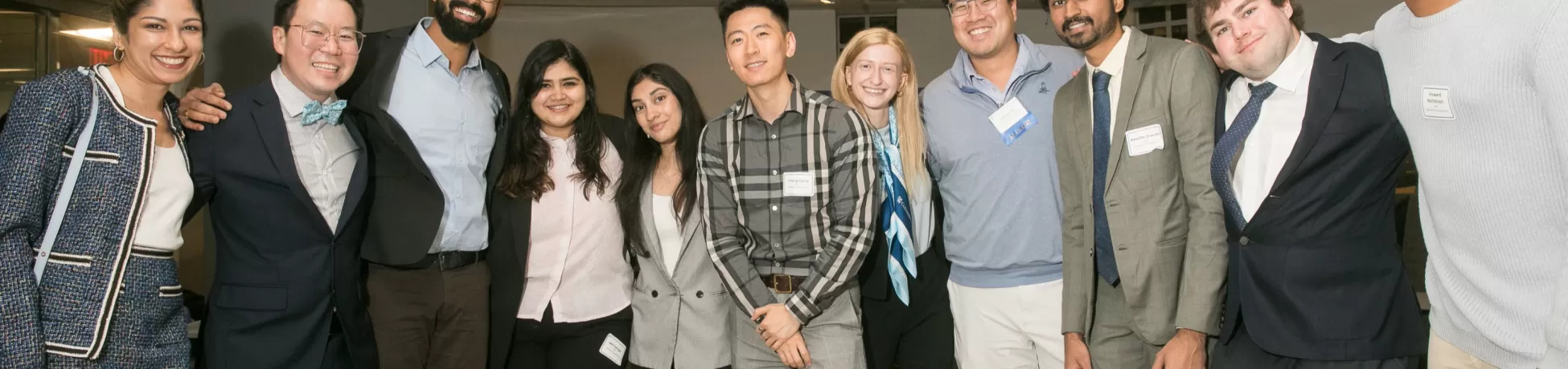 Faculty and staff at a graduate student life event at Columbia Engineering.