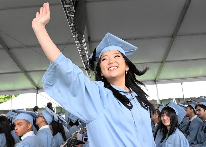 Columbia Engineering student at graduation