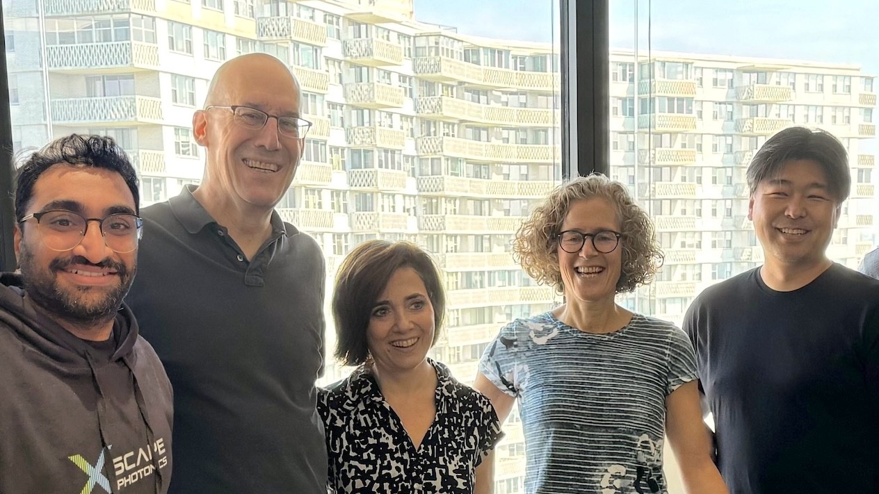 The Xscape Photonics co-founders, left to right: Vivek Raghunathan, Alexander Gaeta, Michal Lipson, Keren Bergman, and Yoshi Okawachi