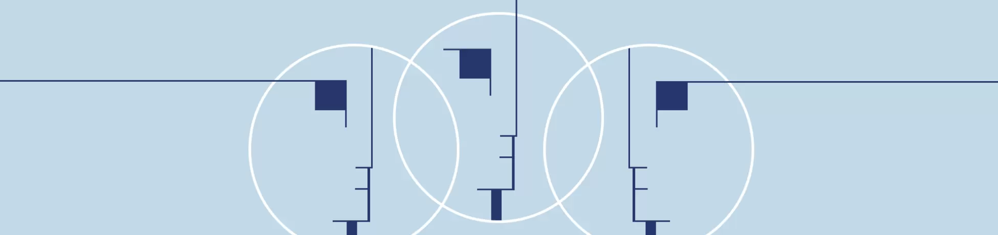 Abstract lines in the shape of faces