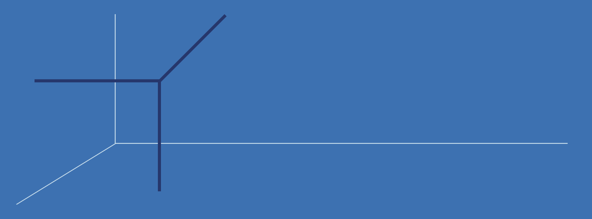 Abstract lines over a blue background