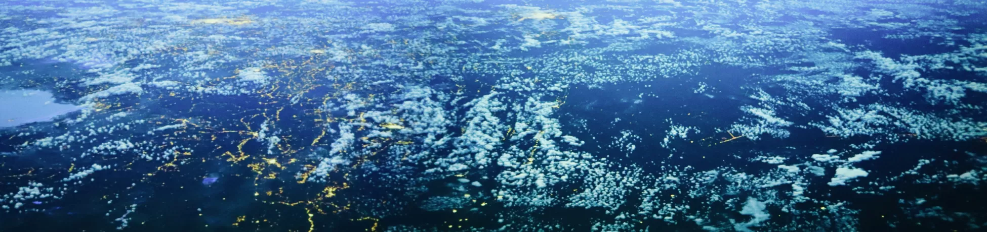 A close-up satellite view of Earth