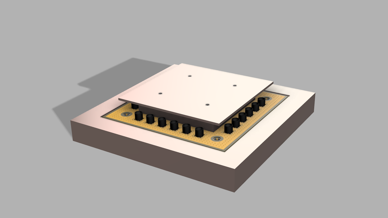 A CAD rendering of a quantum chip
