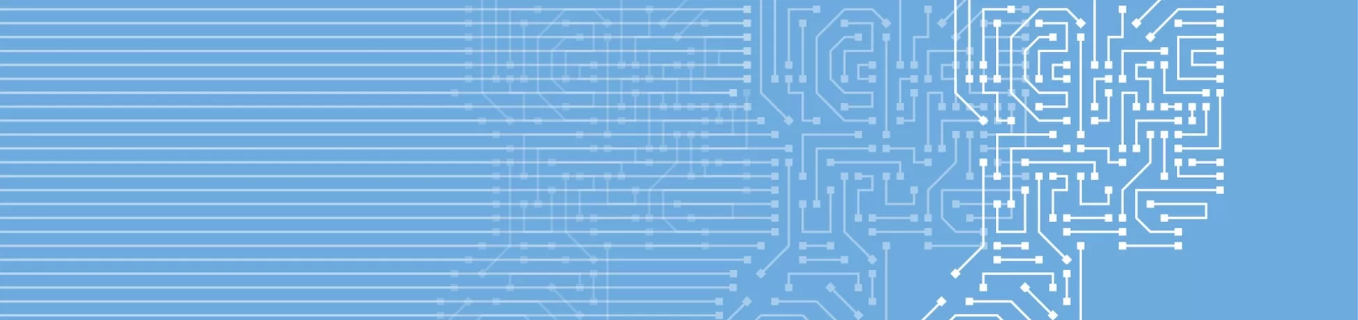 An illustration of a human head made from circuitry