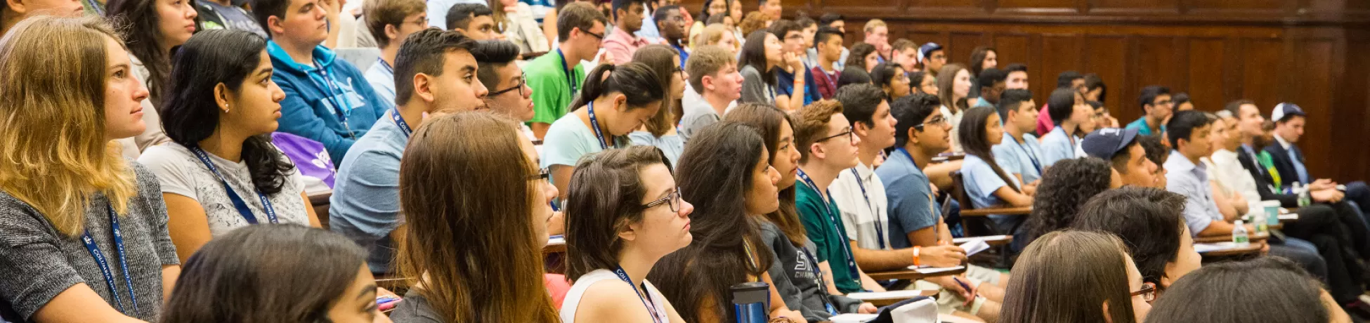 Mechanical Engineering students in a large classroom