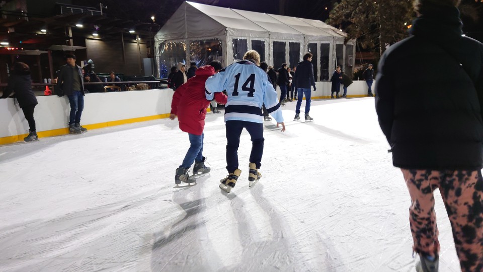 people ice skating