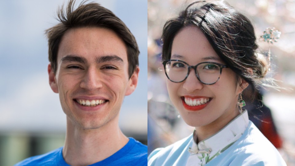 Image of Columbia seniors Andrei Coman and Tina Liu