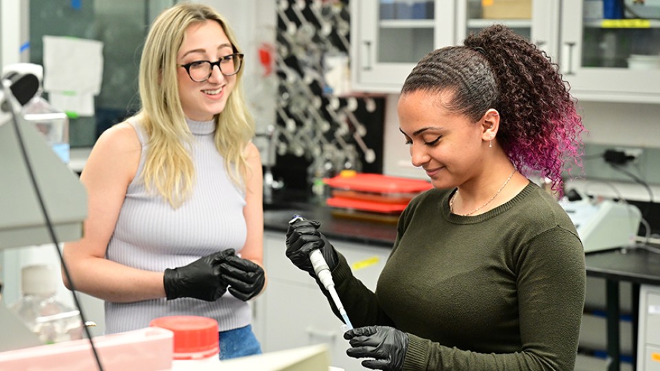 Students in lab at Columbia Engineering