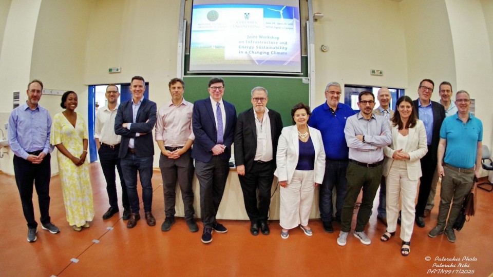 Joint Workshop on Infrastructure and Energy Sustainability in a Changing Climate participants standing together